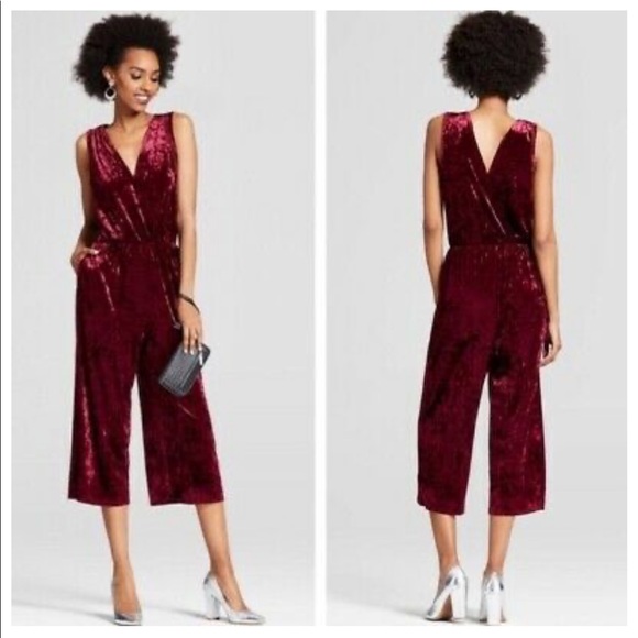 Xhilaration Velvet Jumpsuit - Picture 2 of 11